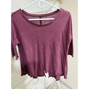 American‎ Eagle hi-low split back tee plum women's XXS soft casual top
